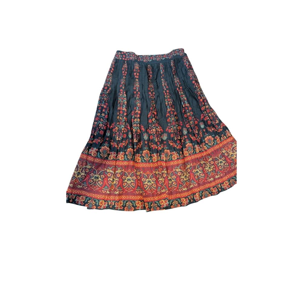 Sundance Pleated Boho Midi Skirt
